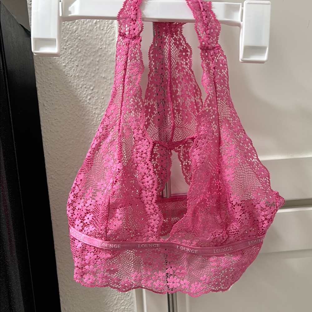 Lounge Pink Lace Bralette
